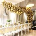 5/10/12/18/36inch White Latex Balloon Gold Metal Ballon Transparent Bubble Ball Wedding Birthday Party Decor Round Helium Globos. 