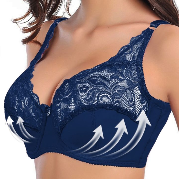 Lace Bra Plus Size Ultra Thin Women's Underwear Bra Short Underwire Big Cup Push Up Adjustable Bra Big Bra Lace Bra