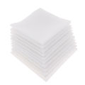 5/10pcs Mens White Handkerchiefs Cotton Square Super Soft Washable Hanky Chest Towel Pocket Towel for Wedding Eating food. 
