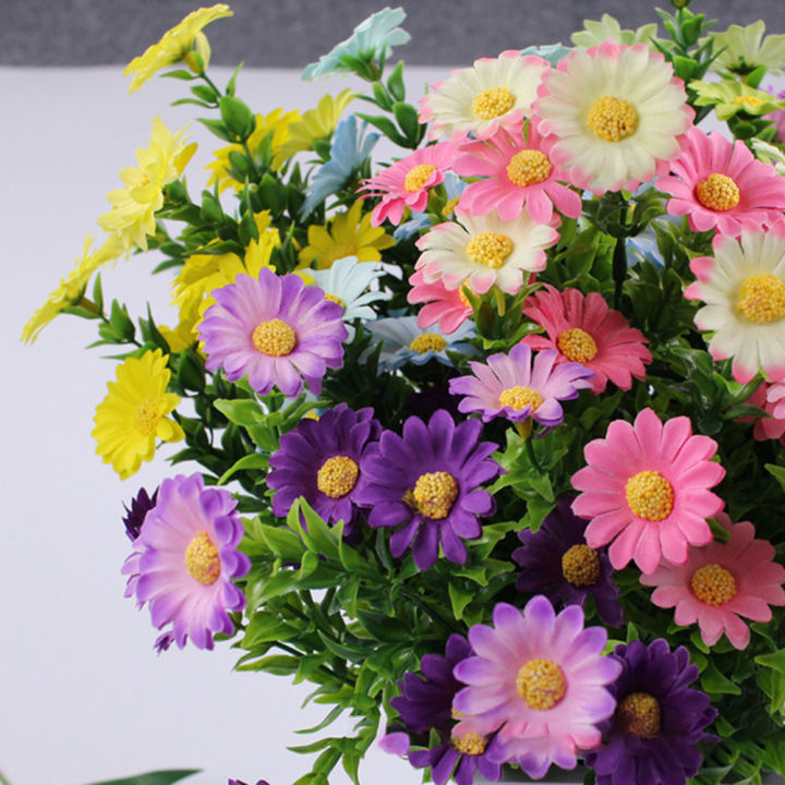 15%20Heads%20Artificial%20Flowers%20Plastic%20Plants%20Wedding%20Garden%20In/Outdoor%20Decor%20Silk%20Daisy%20Plants%20Floral%20Arrangement%20Decors%20-%20Image%202