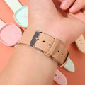 Japanese Minimalist Style Niche Design Creative Fashionable Macaron Color Square Watch Multicolored PU Watchband Quartz Watch Women Casual Watch 1Pcs.