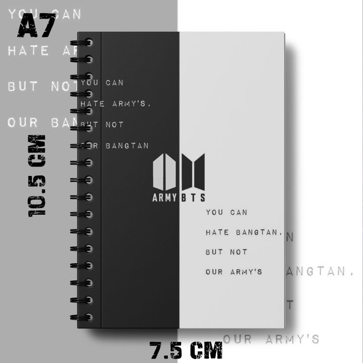 Notebook A7 BTS Design Writing Pad K308 K313