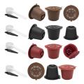 1Pc 3Pcs Coffee Capsule Reu Refillable  Coffee Capsule with Plastic Spoon Filter Pod Brush. 