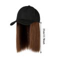 Integrated Wig Cap Short Straight Hair Female Wig With Collarbone Suitable For Daily Wear By Women Black Hat Wig.