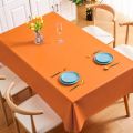 Simple solid color tablecloth wholesale waterproof and oilproof pvc tablecloth ins style hotel tablecloth plain blue fabric. 