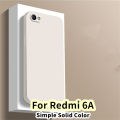 Original For Redmi 6A Silicone Full Cover Case Classic Simple Solid Color Phone Case Cover.