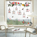 Removable Flower Bird Birdcage Wall Art Sticker Decal Living Room Home DIY Decor - Wall Sticker. 