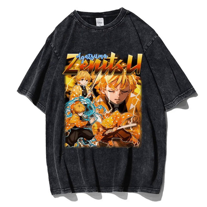 Vintage%20washed%20men%20T-shirts%20anime%20demon%20slayer%20Kamado%20tanjirou%20print%20t%20shirt%20casual%20shirts%20tops%20Y2K%20clothes%20-%20Image%205