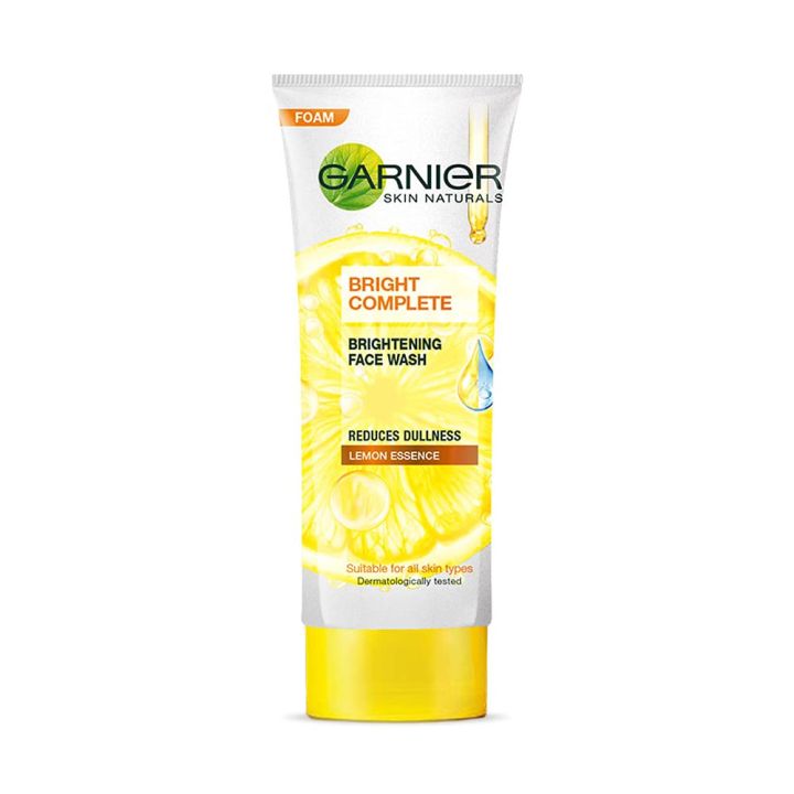 International European product Skin care Garnier Bright Complete face wash used for female - 100 gm