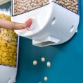 Kitchen Food Storage Easy Press Container Cereal Dispenser Wall Mounted Food Storage Box. 