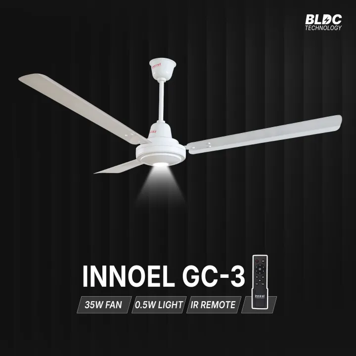 INNOEL GC-3 BLDC Ceiling Fan | Energy Efficient Fan with LED Light | 5 Year Warranty | Free Delivery