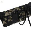 Chinese Women Satin Waist Belt, Kimono Belts Girdle Floral Printed Tied Jewelry Accessories Corset Retro Style Waist Band for Female, Girls , Black Gold.