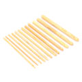 12x Crochet Hooks Bamboo Craft Knitting Needles For Crocheting Shawl ZR. 