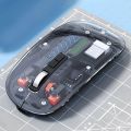 GEARBEST Transparent with Dual Wireless (BT + 2.4 GHz), Wireless and Bluetooth Rechargeable Mouse, USB Receiver,LED Battery Magic Silm for Office/PC/Mac/Laptop/Apple/ipad.