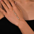 Cross-border personality Internet celebrity wind rice beads mixed and matched pearl finger bracelet creative fashion women's adjustable bracelet wholesale. 