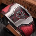 Oulm 1220 Luxury Brand Men Quartz Watches Two Time Zone Leather Strap Cool Mens Sports Watches Male Clock. 