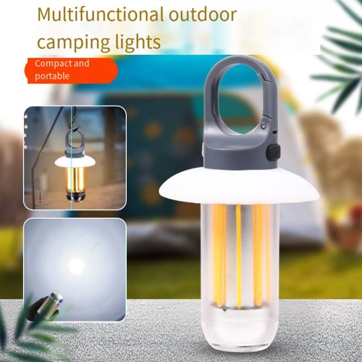 Mini LED Camping Lights Warm white Dual-light Flashlight Multifunctional Camping Atmosphere Lights Emergency Lighting Keychain