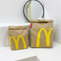 McDonald's school bag, paper bag, printed bento box, bucket bag, personalized student school bag, casual drawstring bag, shoulder bag. 