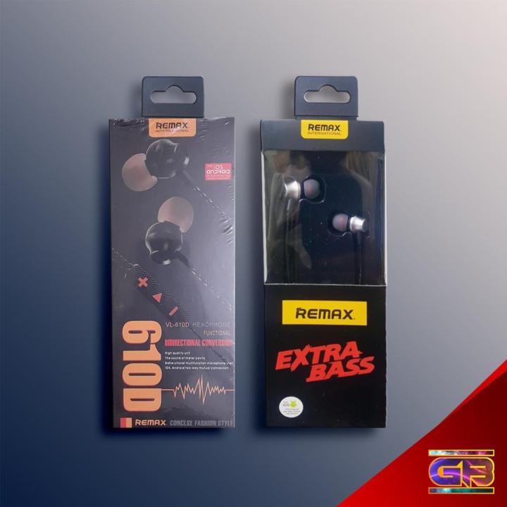 REMAX 610D IN-EAR EARPHONE WITH MIC VL-610D EXTRA BASS EARPHONE | Daraz ...