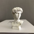 Resin David Statue Mini Head Art Decoration Norse Mythology Music Artist Figure Statue European Modern Art Sculpture Decoration MuXiaRe. 
