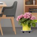 Rolling Potted Stand Heavy Duty Mobile Flower Pot Stand Universal Casters Round Flower Pot Wheels Thickened Movable Flower Pot Rack Office.
