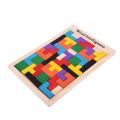 Colorful Wooden Tangram Brain Teaser Puzzle Toys Tetris Game Preschool Magination Intellectual Educational Kid Toy Brain Storm.