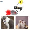 Hanging Door Cat Toys Feather Toy Teaser Toys with Sticky Suction Plush Toy Doorway with. 