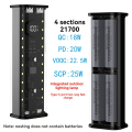 21700 DIY Power Bank Case Supports 4x21700 Batteries PD20W Powerbank Case LED Screen Transparent Battery Storage Shell A.