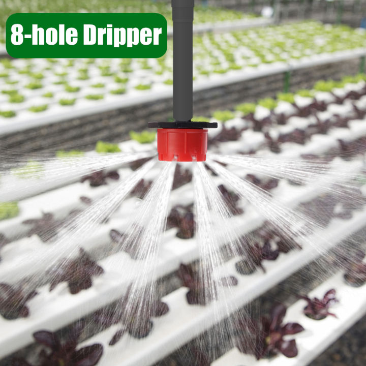 5/20/50/100pcs%208-Hole%20Green%20Flow%20Adjustable%20Dripper%20Garden%20Emitter%20Barb%20Connector%20Greenhouse%20Potted%20Drip%20Irrigation%20-%20Image%202
