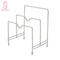 Multifunctional Kitchen Organizer Stainless Steel Pot Lid Holder Cutting Board Storage Rack Modern Kitchen Organizer.