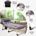 Outdoor Portable Folding Lounge Chairs Adjustable Multi Angle Sleeping Cot Chair For Outside Beach Lawn Camping Pool. 