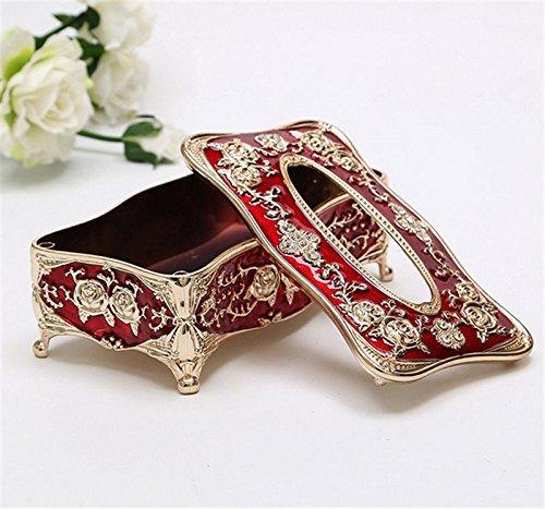 WHISM Europe Style Elegant Tissue Box Table Napkin Holder Noble Tissue Holder Napkin Box Wipes Container for Napkins Paper