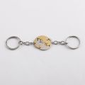 2Pcs Puzzle Cat Keychain Couple Lover Animal Matching Keyring Pendants Valentine's Day Gift Stainless Steel Love Heart Key Chain.