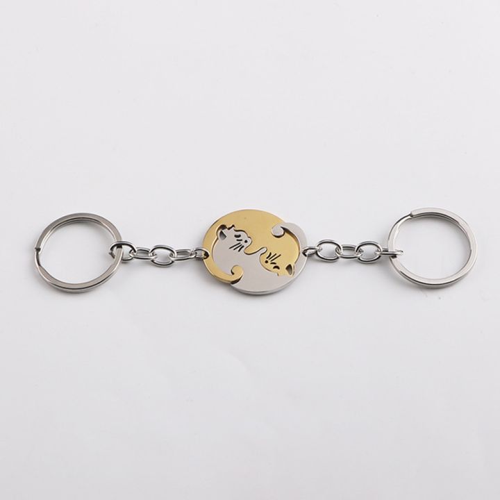 2Pcs%20Puzzle%20Cat%20Keychain%20Couple%20Lover%20Animal%20Matching%20Keyring%20Pendants%20Valentine's%20Day%20Gift%20Stainless%20Steel%20Love%20Heart%20Key%20Chain%20-%20Image%207