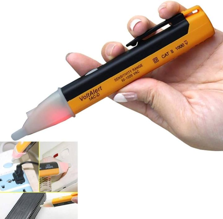 AC Voltage Detector 1AC-D Plastic AC 90V-1000V Voltage Tester Detector Pencil Multifunction Test Pen With LED