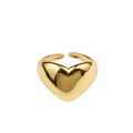 Luxury Gold Silver Heart Rings for Women Metal Ring. 