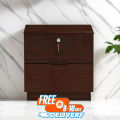 2 Drawer Bed Side Tables with Nightstand Nigh Stand End 2 Storage, Premium Design | Quality Assured, Stylish Suede Finish Color Regal Antique 20/16.