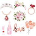 Wedding Photo Props Rose Gold,23 Pcs Hen Photo Booth Props. 