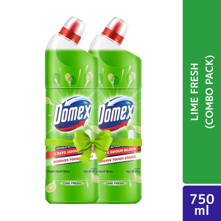 Domex Toilet Cleaning Liquid Lime Fresh 750ml (Bundle of 2)