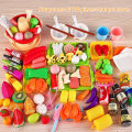GC Kids Pretend Play Kitchen Toys 27pcs/100pcs Pretend Play Food Sets For Kids Simulation Food Barbecue Cooking Toys For Boys Girls Gifts. 