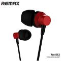 Remax Original RM-512 Wired Stereo Earphone - Red. 