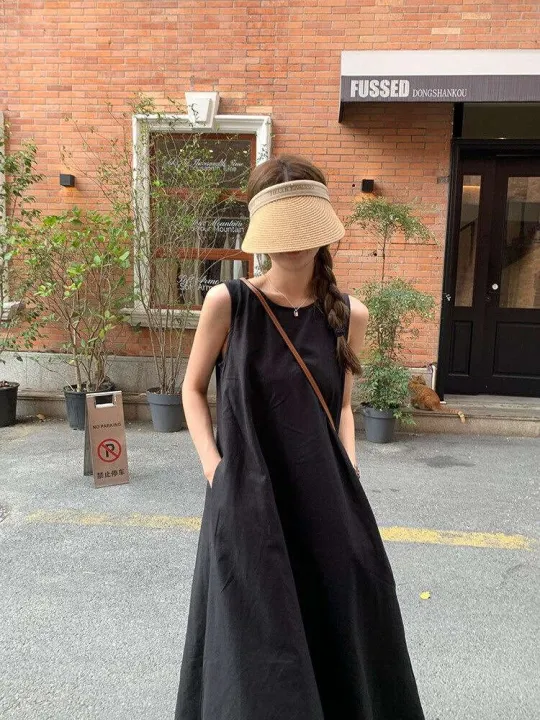 Japan%20South%20Korea%20Open%20Back%20Holiday%20Strap%20Sleeveless%20Tank%20Top%20for%20Women's%20Summer%20Design,%20Small%20and%20Loose,%20White%20Beach%20Long%20Dress%20-%20Image%207