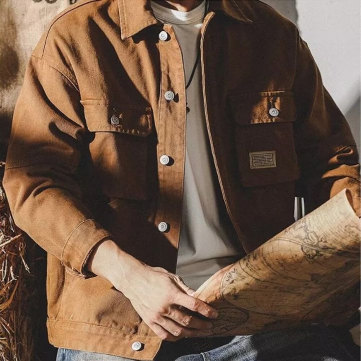 Loose%20Denim%20Jacket%20Men%20Spring%20Autumn%20Handsome%20Cargo%20Jacket%20Handsome%20Button%20Workwear%20Coat%20Canvas%20Button%20Up%20Streetwear%20Jacket%20-%20Image%202
