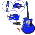 Matte Blue Premium Acoustic Guitar -2024 Edition. 