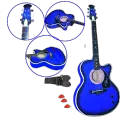 Matte Blue Premium Acoustic Guitar -2024 Edition. 