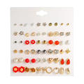 Multi Element Flower Alloy Studded Earring Set Fashionable 30 Pairs Of Earrings Geometry. 