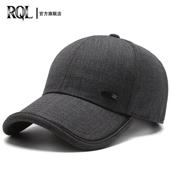 Men's%20Hat%202022%20Autumn%20Winter%20Baseball%20Cap%20Casual%20Trucker%20Cap%20Outdoor%20Black%20Solid%20Color%20Keep%20Warm%20Windproof%20Adjustable%20Snapback%20-%20Image%204