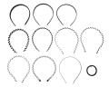 10pcs Unisex Metal, Plastic Hoop Hair Band Girl Men`s Head Band Accessory. 