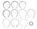 10pcs Unisex Metal, Plastic Hoop Hair Band Girl Men`s Head Band Accessory. 