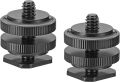 1/4"-20 Camera Hot Shoe Mount, 1 Pack Flash Cold Shoe Mount Tripod Screw Adapter for DSLR Rig Black. 